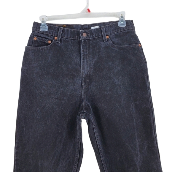 Vtg Levis 512 Black Denim Jeans Womens 16 R 32x32.5 Hi Rise Slim Fit Tapered USA - Picture 4 of 12